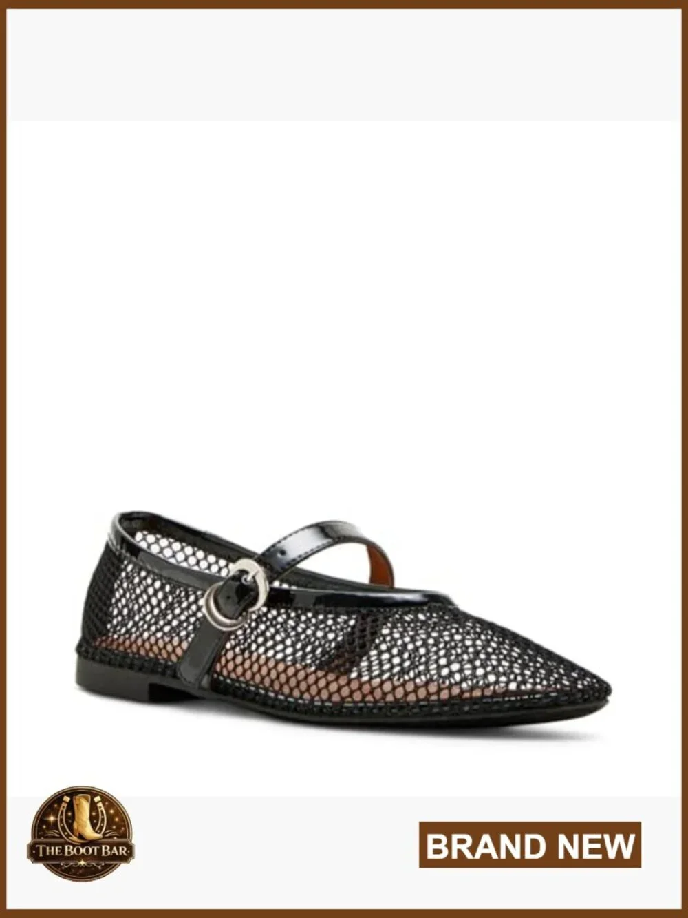 Faux Leather Ballet Flats, Mary Jane Style, Buckle Closure, Dance Shoes
